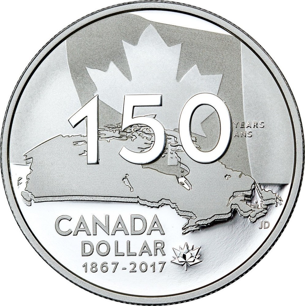 1867-2017 Special Edition Proof Pure Silver Dollar Canada Our Home & Native Land 