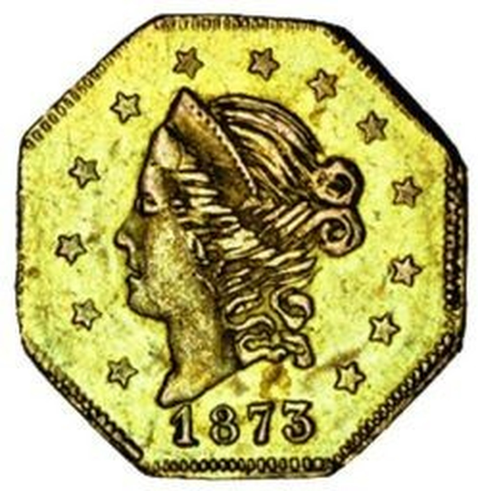 1872 Liberty Octagonal 50 Cent Gold MS-62 PCGS (BG-913) - SKU#254661