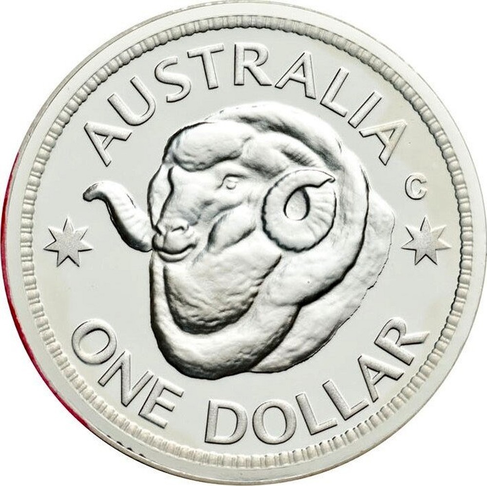Elizabeth II Privy Mark M 2011 Australia Rams Head $1 One Dollar Coin 