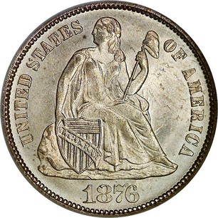 USA Silver One Dime "Seated Liberty" 1875-1891 KM# A92 | coinscatalog.NET