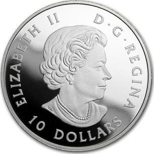 Canadian Silver 10 Dollars 