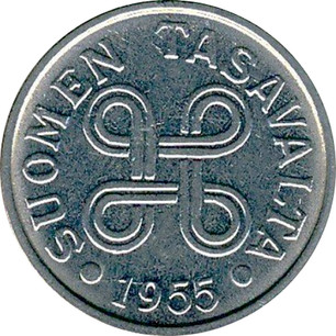 Finnish 5 Markkaa Decimal Coinage 1953 1962 KM 37a