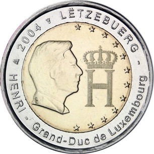 2 euro münze henri grand duc de luxembourg 2004