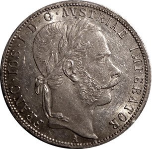 Austrian Silver Florin "Franz Joseph I" 1866 KM# 2220 | Coinscatalog.NET