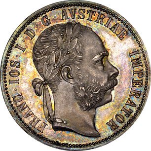 Austrian Silver 1 Florin "Franz Joseph I" 1875 X# M2 | Coinscatalog.NET