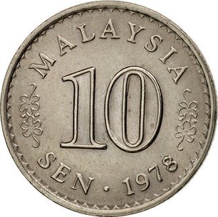 Malaysian 10 Sen 