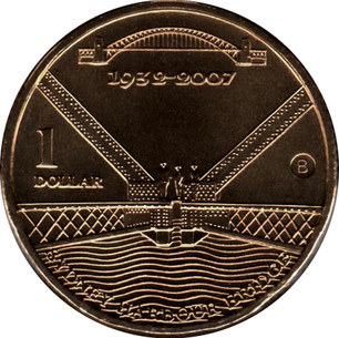 75th Anniv Sydney Harbour Bridge 2007 Dollar RAM $1 UNC Coin B Mintmark 