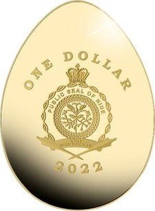 Niuean Gold plated Copper-Nickel One Dollar 