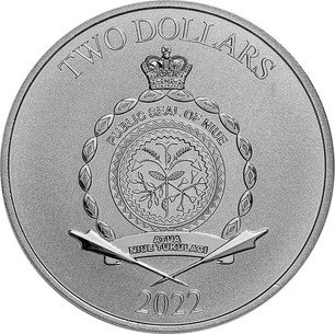 Niuean 1 Oz Silver Two Dollars 