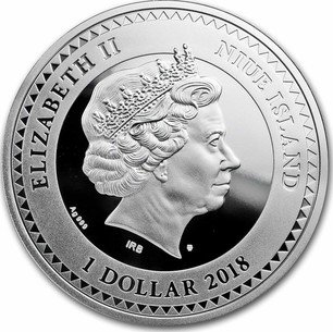 Niuean Silver 1 Dollar "Apple Tree" 2018 | coinscatalog.NET