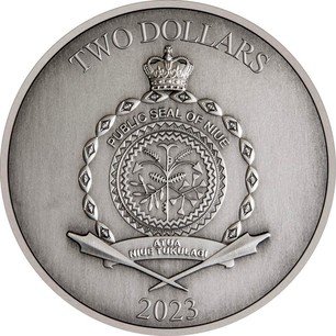 Niuean 1 Oz Silver Two Dollars 