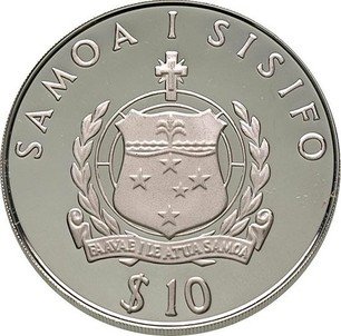 Samoan Silver 10 Tala 
