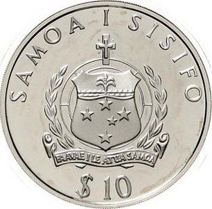 Samoan Silver 10 Tala 