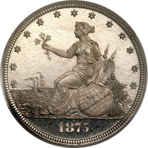 USA Twenty Cents "Pattern Liberty At Seashore" 1875 | Coinscatalog.NET