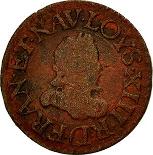 Denier Tournois Louis XIII 1619 G – Monnaie Royale Ancienne