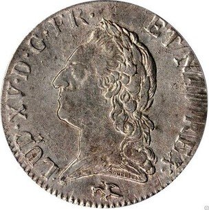 Chaîne En Argent Avec Pendentif Pièce De Monnaie Ludovic XV 1771 - Vintage - Maille Hermès - État Correct (usures Visibles)