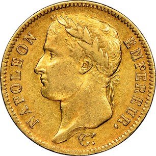 French Gold 40 Francs 