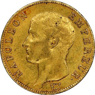 French Gold 40 Francs 