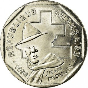 French Nickel 2 Francs "Jean Moulin" 1993 KM# 1062 | coinscatalog.NET