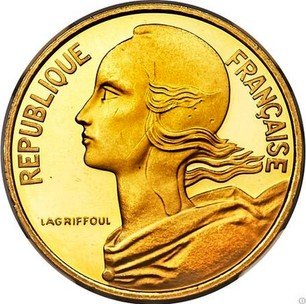 French Gold 10 Centimes 