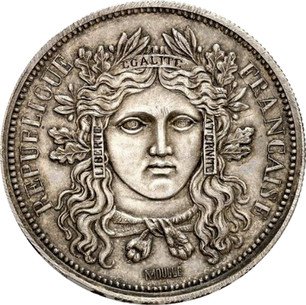 French Silver 10 Centimes "Essai By Moulle. Piedfort" 1848 ...