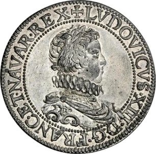 French Silver 1 Franc "Louis XIII. Essai" 1616 KM# Pn10 | coinscatalog.NET