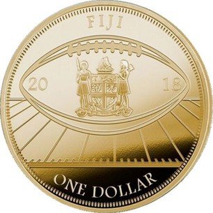 Fijian Gold plated Copper-Nickel One Dollar 