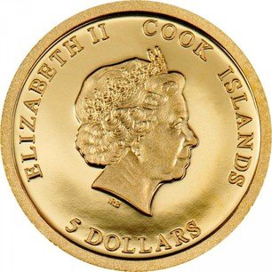 Cook Islands Gold 5 Dollars Dependency of New Zealand/Bullion Coinage ...