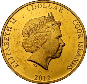 Cook Islands Gold plated Copper-Nickel 1 Dollar 