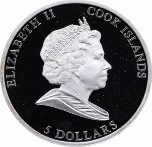 Cook Islands Silver 5 Dollars 