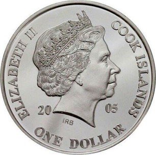 Cook Islands Silver plated Copper-Nickel One Dollar 