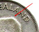 Илюстрация отличий монеты One Florin "George VI" 1947 KM# 10.2a