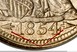 Ilustración de las diferencia de la moneda Silver Half Dime "Seated Liberty" 1853 - 1855 KM# 76