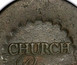 Ilustración de las diferencia de la moneda Penny Albany Church 1700 - 1799 KM# Tn54.1
