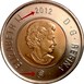 Illustration of the specifics of the 2 Dollars "Toonie" 2003 - 2012 KM# 837
