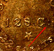 Ilustración de las diferencia de la moneda 5 Dollars Christopher Bechtler (Georgia) 1800 - 1899 KM# 78.2