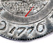 Илюстрация отличий монеты Continental Currency "Dollar" 1776 KM# EA1