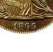 Ilustración de las diferencia de la moneda Medio dólar de plata. "Libertad Sentada" 1839 - 1853 KM# 68