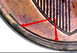 Ilustración de las diferencia de la moneda Penny Washington Piezas 1795 KM# Tn77.2