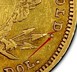 Ilustración de las diferencia de la moneda Diez dólares. Moffat & Company 1849 KM# 38.2