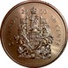Ilustración de las diferencia de la moneda 50 Cents "Escudo de armas - Isabel II (3er retrato)" 1999 - 2003 KM# 290b
