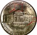 Illustration of the specifics of the Five Cents "Monticello" 1946 - 2003 KM# A192