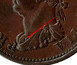 Ilustración de las diferencia de la moneda Halfpenny Token "Thistle" 1823 - 1832 KM# 1