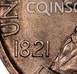 Ilustración de las diferencia de la moneda Medio dólar de plata "Missouri Centennial" 1921 KM# 149.1