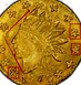 Илюстрация отличий монеты Золотой 1/4 доллара "Маленькая голова индейца (круглая)" 1875–1881 KM # 6.3