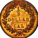 Илюстрация отличий монеты Gold 1/2 Dollar "Large Indian Head (Round)" 1872 - 1876 KM# 12.2