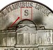 Ilustración de las diferencia de la moneda Copper-Silver-Manganese Five Cents "Monticello" 1942 - 1945 KM# 192a