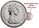 Илюстрация отличий монеты 25 центов "Большой бюст" 1973 KM # 81.2