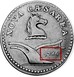 Ilustración de las diferencia de la moneda Nova Caesarea "New Jersey" 1786 KM# 8