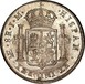 Ilustración de las diferencia de la moneda 5 Chelines de Plata "Holey Dollar" 1813 KM# 2.11